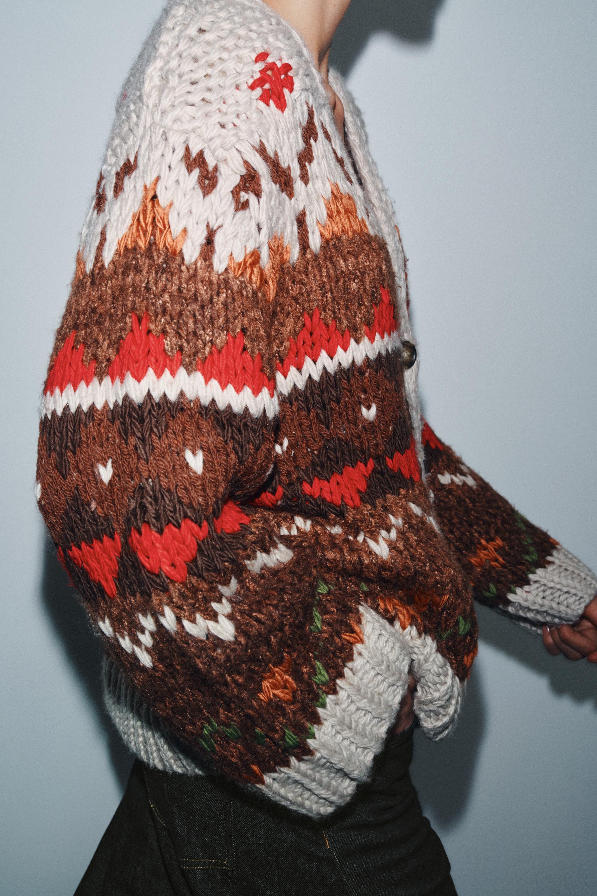 GILET EN MAILLE JACQUARD